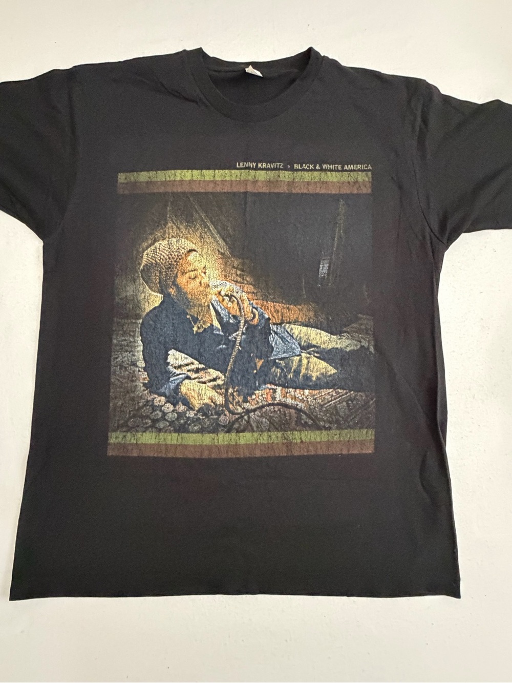 Lenny Kravitz Black & White America Band Tee M